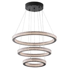 Jones Iron & Acrylic LED 3 Tier Pendant Light